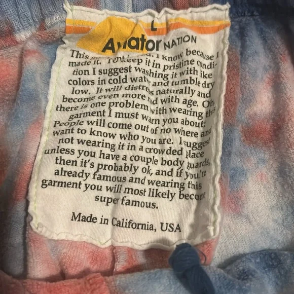 Aviator Nation tie dye sweatpants sz L - Picture 6 of 8